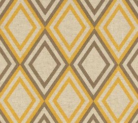 re upholstery, home decor, reupholster, yellow and gray diamond print