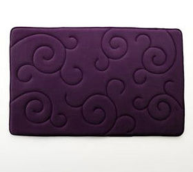 seductive and deep shades of purple from soft lilacs to regal amethys, home decor, Purple Accents Rugs are a great way to add color and comfort Mohawk Home scroll memory foam bath rug