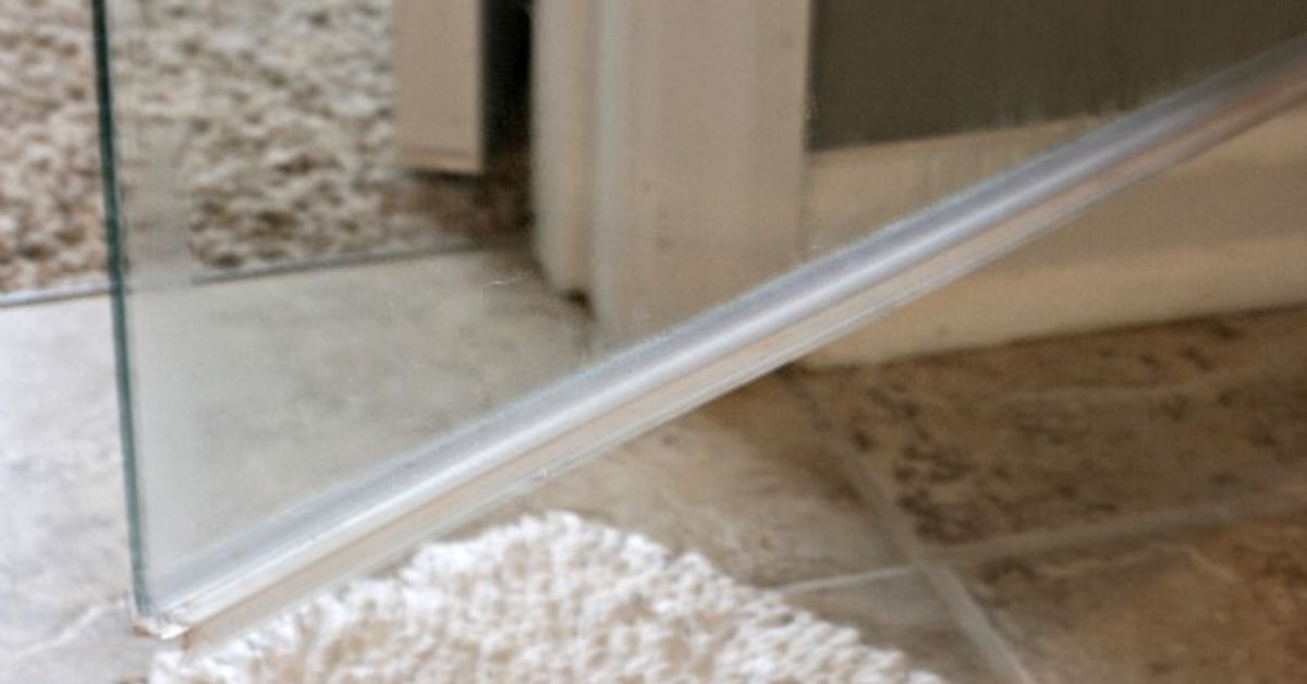shower door plastic glass strip bottom clean hometalk