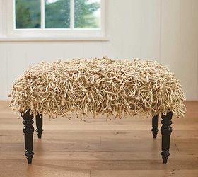 a groovy shaggy ottoman to rest my feet, flooring, painted furniture, The Viva Terra Ottoman Love it so much I made one