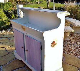 handmade rustic primitive pine cabinet turned beach cottage chic, painted furniture, rustic furniture