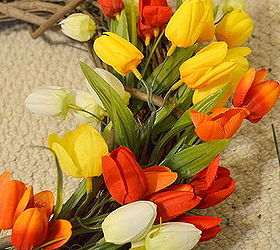 spring tulip wreath, crafts, easter decorations, seasonal holiday decor, wreaths