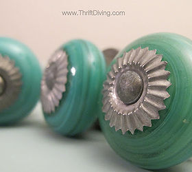 the makeover of a dumpster desk, chalk paint, painted furniture, A close up of these pretty knobs from Anthropologie about 2 00 each