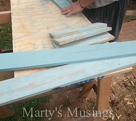 want to know what to do with an old window and some fence boards, crafts, diy, painting, repurposing upcycling, woodworking projects, old fence boards painted and distressed