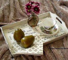 adding french style to a serving tray, crafts, painting, Ooo la la Very chic indeed