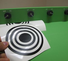 before amp after the makeover of a wooden play kitchen, chalk paint, diy, how to, painted furniture, I used my Silhouette Cameo to cut new vinyl burners Easy