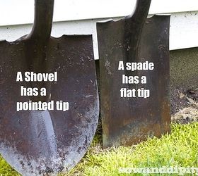 what is the difference between a shovel and a spade, gardening, tools, Shovels scooping and lifting Spades cutting and scraping