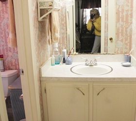 sharing pics from my parent s 1970 s bathroom renovation vanity countertop faucet, bathroom ideas, home decor, Vanity Before