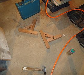 i repurposed shelf brackets from a chair they now hold the shelf that holds the tv, diy, repurposing upcycling, shelving ideas, woodworking projects, glued and screwed teak shelf brackets