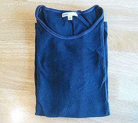 how to fold and file pajamas, cleaning tips, organizing, Fold the pajama top Gap style