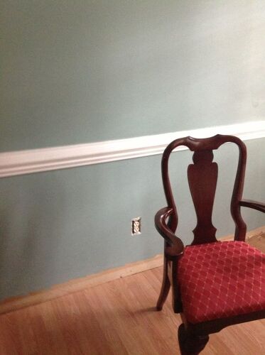 dining room wall and chair