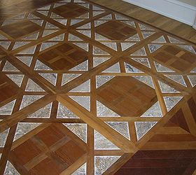 this is a hardwood floor we installed with a bordeaux pattern made of brazilian, flooring, hardwood floors