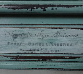 painted antique hutch, painted furniture, added a cute french graphic via Graphics Fairy to the bottom insert