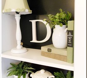 kitchen bookshelf, home decor, painted furniture, shelving ideas, White black and greenery