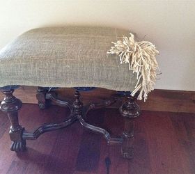 a groovy shaggy ottoman to rest my feet, flooring, painted furniture, The corner I finished the first night