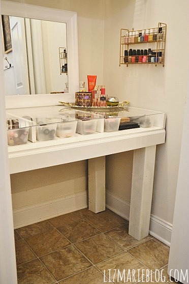 DIY Glass Top Makeup Vanity Desk | Hometalk DIY Glass Top Makeup Vanity Desk | Hometalk