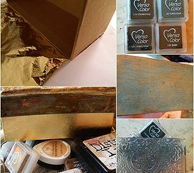 gold leaf and stamping resist technique, crafts, pictorial on how s done it literally takes a few minutes from start to finish