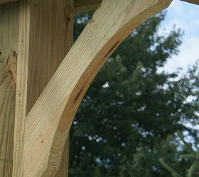 pergola season helpful tips to building your own, diy, outdoor living, woodworking projects, Small details like this curved arch can make all the difference