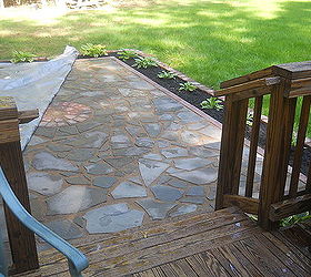 flagstone patio with stonedust