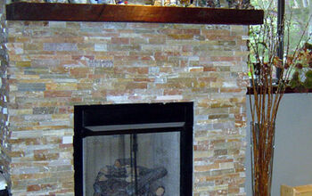 Built slate fireplace for new media room.   Part of major remodel of garage.