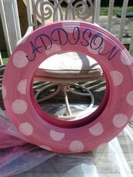 do you have a tire not a belly tire but a tire, repurposing upcycling, A cute girly tire swing personalized with a name