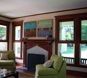 renovation more room for a growing family while retaining queen anne s integrity, home decor, home improvement, View of custom fireplace in family room The Westport couple s primary concern was to retain the design integrity of their 1914 home Titus Built LLC