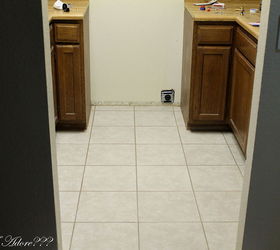 kitchen laundry area tiled for less than 35, diy, flooring, kitchen design, tile flooring, tiling
