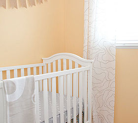 a handmade gender neutral nursery room reveal, bedroom ideas, home decor, Curtains give a softer touch to the window just 15 for the pair from IKEA