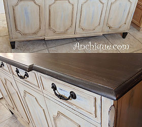painted furniture, painted furniture, Credenza finished in Old Ochre and Dark Wax