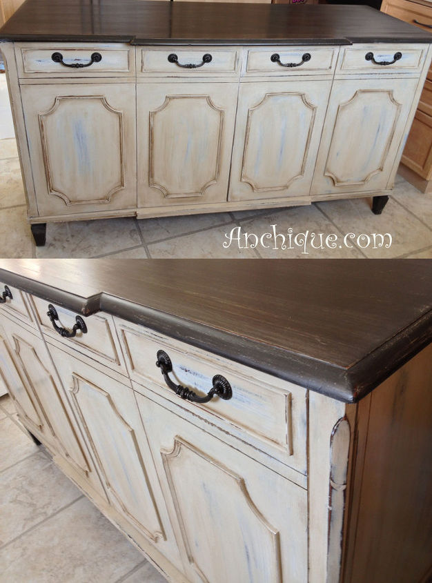 painted furniture, painted furniture, Credenza finished in Old Ochre and Dark Wax