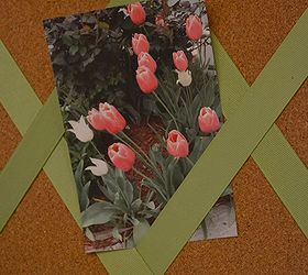 summer garden themed ribbon cork board, crafts, This ribbon cork board is great for your ideas and clippings for planning your garden