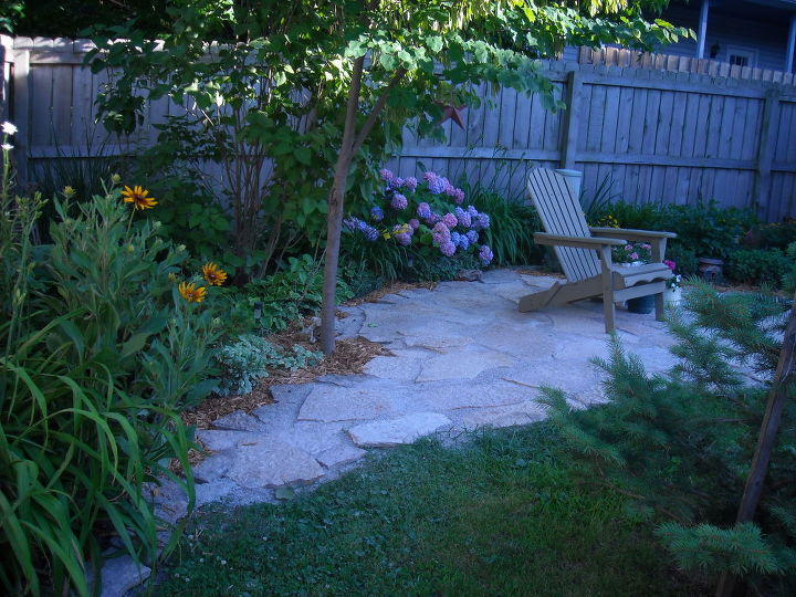my secret garden, concrete masonry, outdoor living, flagstone patio