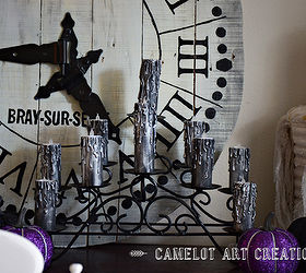 diy faux halloween candles, crafts, halloween decorations, seasonal holiday decor