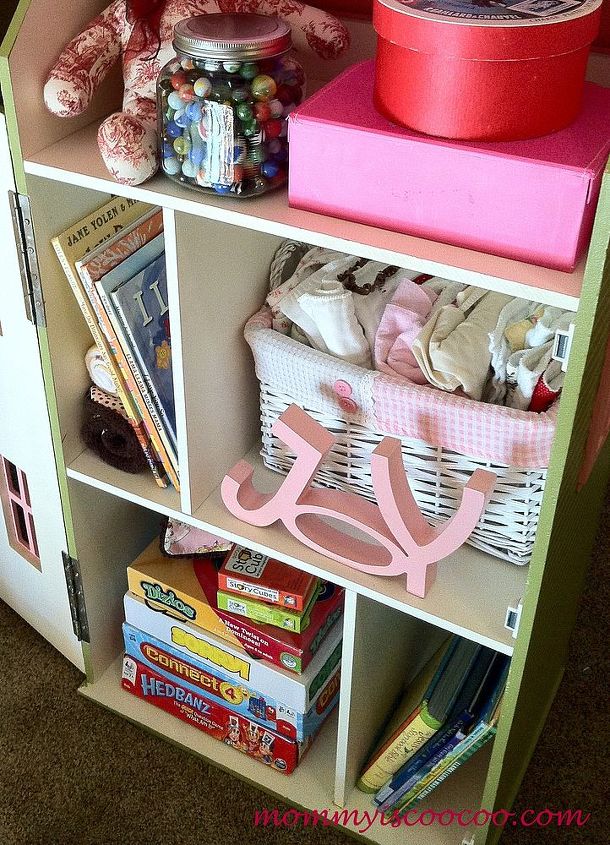 land of nod dollhouse bookcase knockoff w homemade chalk paint, diy, repurposing upcycling
