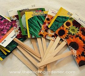 20 diy creative plant labels, crafts, gardening, Seed packet markers