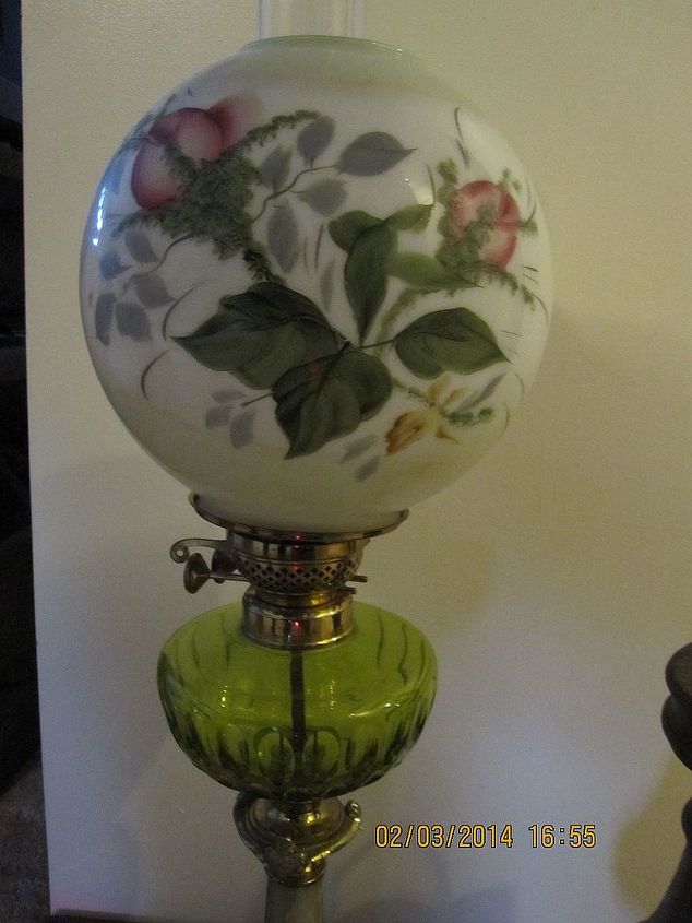 can i add from left side lamp s glass globe to right side table lamp, see a metal round holder to hold the glass globe I do not know the word for it