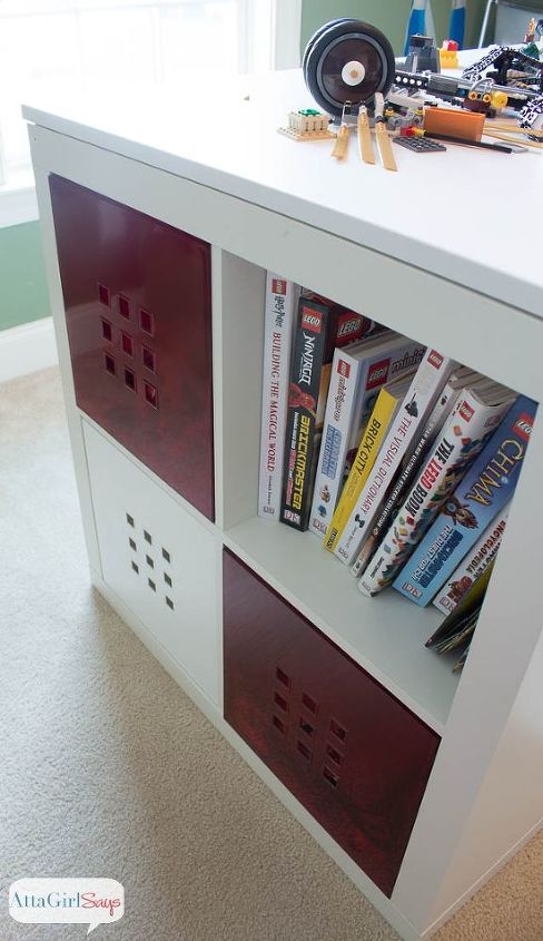 lego storage organization, entertainment rec rooms, organizing, storage ideas, Two Ikea bookcases a tabletop become a great Lego play and crafting table