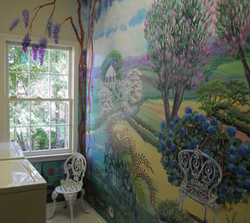 my client wanted a happy laundry room the artist did a wonderful job would it, home decor