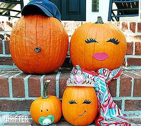 what would your pumpkin family look like, halloween decorations, seasonal holiday d cor