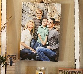 decorating for fall, seasonal holiday d cor, wreaths, Old window frames make the perfect place to hang our family canvas photo
