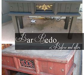 the bar redo, painted furniture, Bar before and after