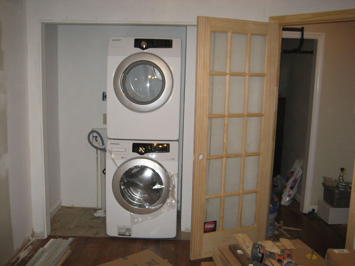 laundry closet office remodel