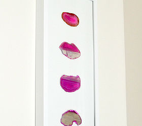 pretty in pink agate slice wall art, crafts, home decor, repurposing upcycling