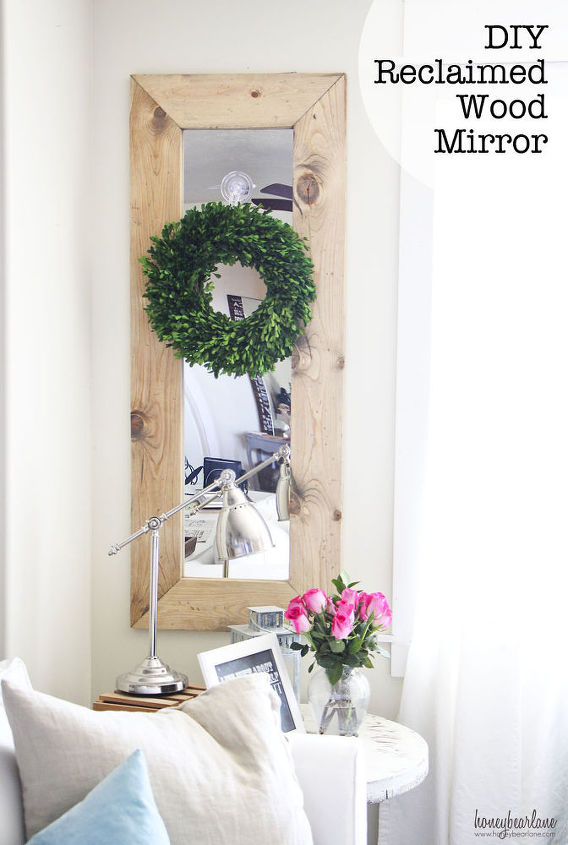 diy reclaimed wood mirror, diy, home decor, repurposing upcycling, woodworking projects