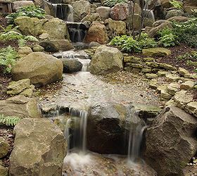 pondless waterfalls for the landscape, gardening, outdoor living, ponds water features, A cascading waterfall draws visitors to the front door of this gracious home