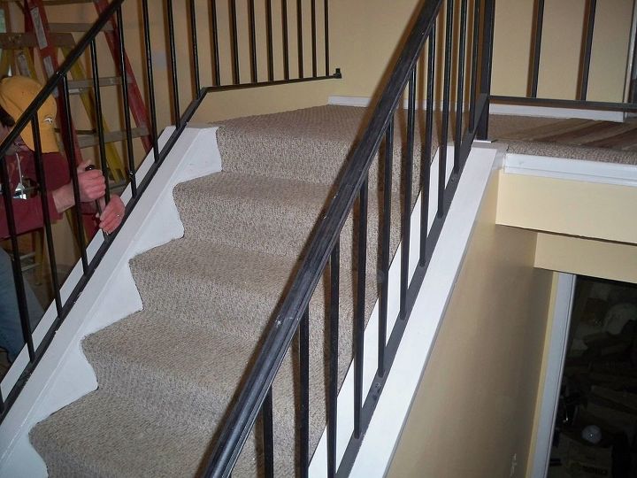 nuevas escaleras y barandillas de roble