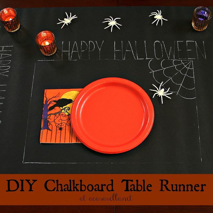 paper source inspired chalkboard table runner, seasonal holiday d cor, 35 chalkboard runner from the Paper Source