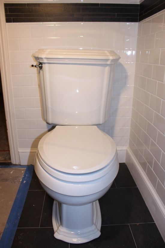 bathroom remodel, bathroom ideas, home improvement, So much better than running downstairs and outside to use the bathroom Our beautiful new toilet has a soft close lid I love