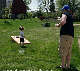 diy bean bag toss game, crafts, woodworking projects