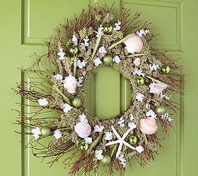 unique amp budget friendly holiday wreaths using simple crafts, crafts, doors, electrical, seasonal holiday decor, wreaths, Beach Theme Wreath Decor
